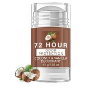 Coconut Vanilla Whole Body Deodorant, 72-Hour Long-Lasting Sweat & Odor Protection, Travel Size Portable Stick, Odour Controls for Underarms Thighs & Body, Fresh Scent (1PCS)