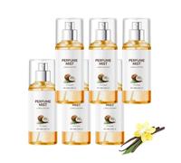 Coconut Women's Perfume Spray, With Vanilla Skin Perfume Mist, Everyday Fragrance, All-day Long-lasting Hair and Body Spray, Light Texture, for Day or Night (6PCS)