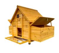 Cocoon 1000-2N Large Chicken Coop - Wooden Hen House with 6 Nesting Boxes, Dual Pull-Out Trays, Auto Door Ready & Rot-Proof Legs for 6-10 Birds