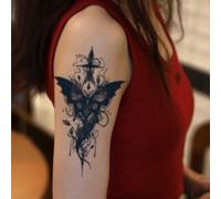Cocoon Butterfly Herbal Temporary Tattoo Stickers, Semi-permanent, Non-reflective, Waterproof, Lasts 2 Weeks, Fake Tattoos