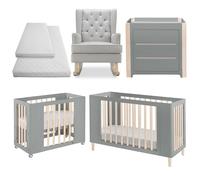 Cocoon Evoke 4in1 Nursery Room Set, Dove Grey