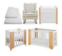 Cocoon Evoluer Nursery Room Set, White / Natural