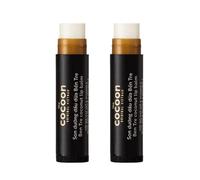 Cocoon Lip Care Stick - Hydrating Coconut Lip Balm 5g & Exfoliating Coffee Lip Scrub 5g - Vegan, Paraben-Free, Moisturizing & Exfoliating for Soft, Smooth Lips (Coconut Lip Balm ONLY - Pack 2)