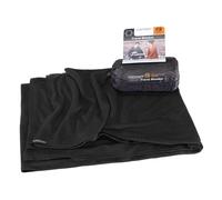 Cocoon - Merino Wool Silk Travel Blanket - Blanket size 180 x 140 cm, black