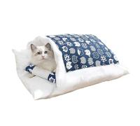 Cocoon Shaped Cat Bed, Cosy Sleeping Bag for Pets, Flufy Pets Sleep Zone Cuddly Cave with Washable Cushion, Bed for Cats and Small Dogs, Washable and Non-Deformable