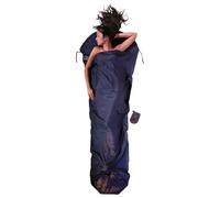Cocoon - MummyLiner Silk / Cotton - Travel sleeping bag size 241 x 90/56 cm, blue