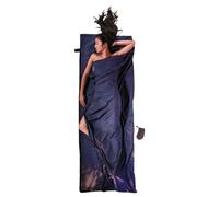 Cocoon Silk-egypt Travel Sheet Coupler 2-way Bed Sheet Blue 220 x 83 cm