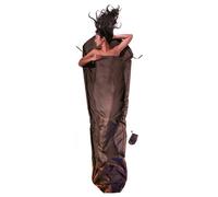 Cocoon - MummyLiner Silk - Travel sleeping bag size 241 x 90/56 cm, brown/black