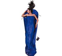 Cocoon - MummyLiner Silk - Travel sleeping bag size 241 x 90/56 cm, blue
