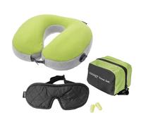 Cocoon - Travel Set 3 Pack - Pillow size 11 x 10 x 8 cm, wasabi /black