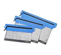 Cocoon - Zippered Flat Document Bags - Valuables pouch size S - 23 x 18,5 cm, blue/grey