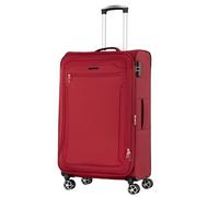 COCOONO Monterrey 360° Rotating Case - TSA Combination Lock, Telescopic Rod, Zip Expansion Fold, 8 Wheels, Address Field, red, XL, Modern, elegant style, durable materials, functional design