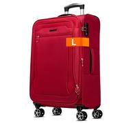 COCOONO Monterrey 360° Rotating Case - TSA Combination Lock, Telescopic Rod, Zip Expansion Fold, 8 Wheels, Address Field, red, L, Modern, elegant style, durable materials, functional design
