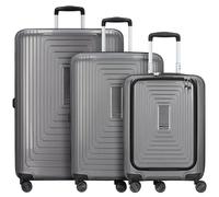 Cocoono Zurich 4 Roll Suitcase Set 3pcs. silver colored