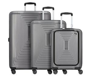 Cocoono Zurich 4 Roll Suitcase Set 3pcs. silver colored