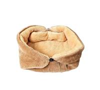cocoontail Cat Bed Warm & Thickened, Soft Foldable Pet Mat for Cats & Dogs, Winter Pet Sleeping Bag with Coral Fleece, Indoor Pet Bed for All Seasons(Coffee,L)