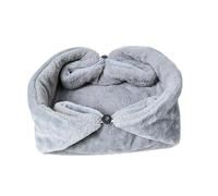 cocoontail Cat Bed Warm & Thickened, Soft Foldable Pet Mat for Cats & Dogs, Winter Pet Sleeping Bag with Coral Fleece, Indoor Pet Bed for All Seasons(Grey,L)