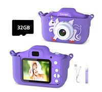 Cocopa Kids Camera Digital Camera for 3-12 Year Old Girls,1080P HD Video Camera for Kids with 32GB SD Card/2 Inch IPS Screen, Birthday Christmas Toy Gifts for 3 4 5 6 7 8 Year Old Girls(Purple)