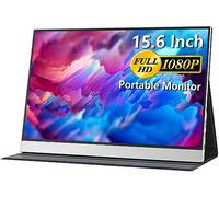 cocopar 15.6 Inch Portable Monitor - 1080P FHD IPS HDR USB-C Portable Screen with Dual USB-C HDMI Travel Monitor for Laptop MacBook Surface PC Xbox PS4/5 Travel Monitor with Cover VESA Speakers