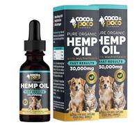 CocoPoco® Oil for Dogs Cats - 2 Pack - Made In UK - Oil for Dog -100% Natural, Dog Calming Drops Calming Drops For Dogs - Omega 3, 6, 9