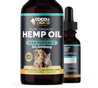 CocoPoco® Oil for Dogs Cats - Made In UK - Oil for Dog -100% Natural, Dog Calming Drops Calming Drops For Dogs - Omega 3, 6, 9