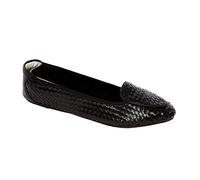 Cocorose Foldable Shoes - Clapham Ladies Leather Ballet Pumps - Black - Size 8