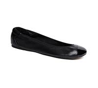 Cocorose Foldable Shoes - Harrow Ladies Leather Ballet Pumps - Black - Size 6