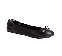 Cocorose Foldable Shoes - Sandringham Ladies Leather Ballet Pumps - Black - Size 4