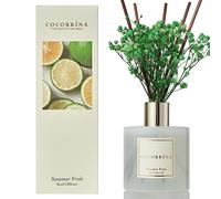 COCORRÍNA 200 ml Room Fragrance Diffuser with 8 Sticks, Summer Fruit, Natural Essential Oils for a Long and Refreshing Fragrance, Fragrance for Home, Living Room, Bathroom and Decoration