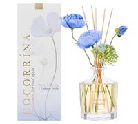 COCORRÍNA Cashmere Vanilla 250ml Flower Reed Diffuser Set with 8 Sticks, Home Fragrance for Bedroom, Office, Bathroom