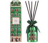 COCORRÍNA Christmas Reed Diffuser with 8 Fragrance Sticks 200ml, Cedar Balsam, Long-lasting, Home Fragrance Essential Oil Reed Diffuser for Bathroom Shelf Decoration