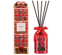 COCORRÍNA Christmas Reed Diffuser with 8 Fragrance Sticks 200ml, Cinnamon Stick, Long-lasting, Home Fragrance Essential Oil Reed Diffuser for Bathroom Shelf Decoration