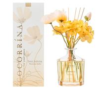 COCORRÍNA Moroccan Amber 250ml Flower Reed Diffuser Set with 8 Sticks, Home Fragrance for Bedroom, Office, Bathroom