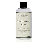 Cocorrína Reed Diffuser Refill with 8 Sticks, Sandalwood Rose 200ml Scented Oil Refill for Reed Diffuser Home Fragrance for Bedroom, Bathroom Office Home Décor