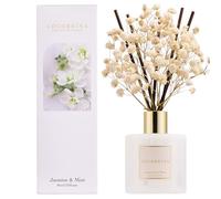 COCORRÍNA Reed Diffuser Set, 200ml Jasmine & Mint Scented Diffuser with Sticks Home Fragrance for Bedroom Bathroom Living Room, Home & Office Decor