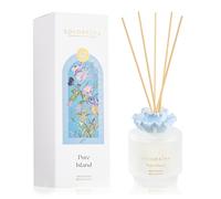 COCORRÍNA Reed Diffuser Set with 8 Fragrance Sticks 200ml, Pure Island, Long-lasting, Home Fragrance for Bathroom, Living Room, Bedroom, Shelf Decoration (Gypsum Flower)