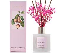 COCORRÍNA Reed Diffuser Sets - 200ml White Peach & Oolong Scented Diffuser with 8 Sticks Home Fragrance for Bedroom Bathroom Living Room, Home & Office Decor