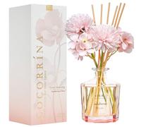 COCORRÍNA Sandalwood Rose 8.5oz Flower Reed Diffuser Set with 8 Sticks, Home Fragrance for Home, Bedroom, Office, Bathroom, Shelf Decor (Master Collection)