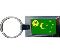 Cocos Keeling Island Australia Luxury Rectangle Shaped Metal Keyring And Giftbox