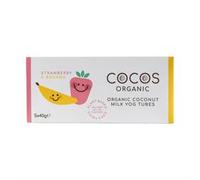 Cocos Organic Strawberry and Banana Coconut Milk Yog Tubes 5 x 40g