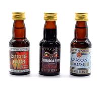 Cocos Rum + Jamaica Rum + Lemon Rum 3x25ml - Alcohol-Free Flavouring Essence Set for Crafting Homemade Cocktails and Liqueurs