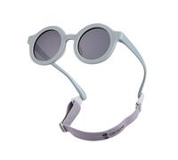 COCOSAND Baby Sunglasses with Strap Polarized UV Protection Flexible Frame with Soft Silicone Nose Pads for Toddler Infant Kids Girl Boy 0-24 Months, Green with Grey Lens