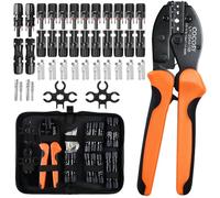COCOSY Solar crimping tool set for 4-10 mm² solar plugs, 12 pairs of solar plugs, 2 wrenches, 1 carry bag - for the installation of solar systems on roofs, balconies, boats, motorhomes etc
