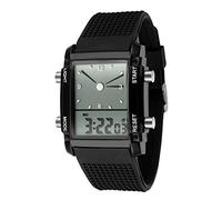 COCOTINA Womens Mens Modish Digital LED Exquisite Chronograph Quartz Sport Wrist Watch(Black)