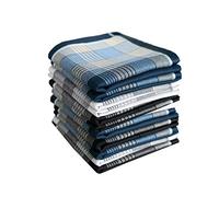 COCOUSM Men Soft Cotton Handkerchiefs Pocket Square Gift Set - - 6 PCS