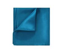 CoCoUSM Mens 100% Pure Silk Pocket Square Solid Color Handkerchiefs Size 30cm, 06-peacock Blue, One Size