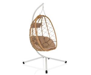 COCOVA - Hanging chair White/Beige