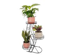 Cocoyard Three Flower Pot Collapsible Plant Stand. No Assembly Required. Tiered Metal Plant Stand, Tri Level Planter Stand, Indoor Outdoor Heavy Duty Modern Flowerpots Holder Rack (Large)