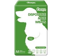 COCOYO Disposable Male Dog Wraps, Medium Size, 84 Count, Super Absorbent, Breathable, Wetness Indicator