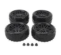 COCOYUEMA 4PCS 1/10 RC Wheels Tires Set V Hole Hub 2 Front 2 Rear Realistic Excellent Grip Enhanced Performance RC Tyres